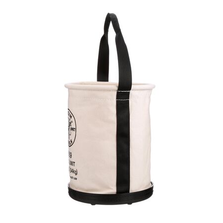 Canvas Bucket, Wide-Opening, Straight Walls, Moulded Bottom, 30.5 cm