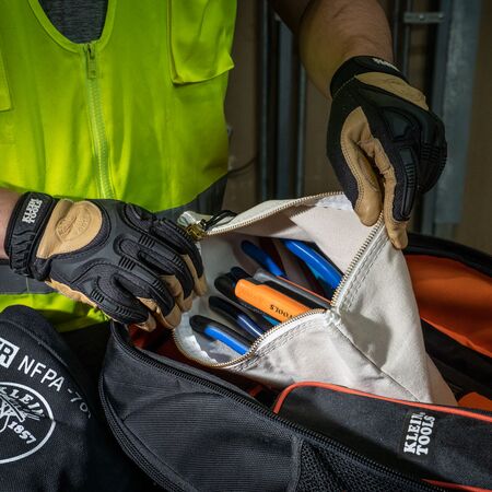 Zipper Bag, Canvas Tool Pouch to 32 x 18 x 2 cm