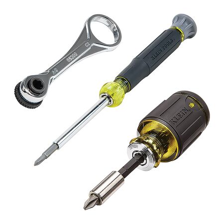 Multi-Bit Screwdriver and Nut Driver Set, 3-Piece