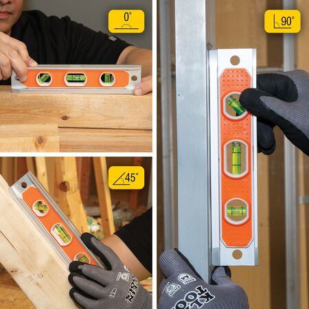 Aluminium Torpedo Level Rare Earth Magnet, 22.9 cm