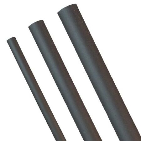 Heatshrink Thin Dual Wall Glue Lined 3:1 Ratio 6.4-2.2mm 1.2m Black