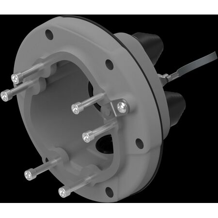 Type C Gear Mount Flange | 22kV Rated | Robust Panel Mount Adaptor | High Voltage Applications | by Ausproof