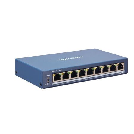 8 Port Managed PoE Switch | 110W Power Budget | VLAN Support & PoE Watchdog | by HIKVISION