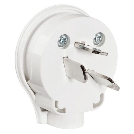 HPM 20A 3 Pins Side Entry Plug Top White