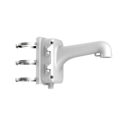 Vertical Pole Mount Bracket for Speed Dome Cameras | Durable Aluminum & Steel | Weather-Resistant Finish | by HIKVISION