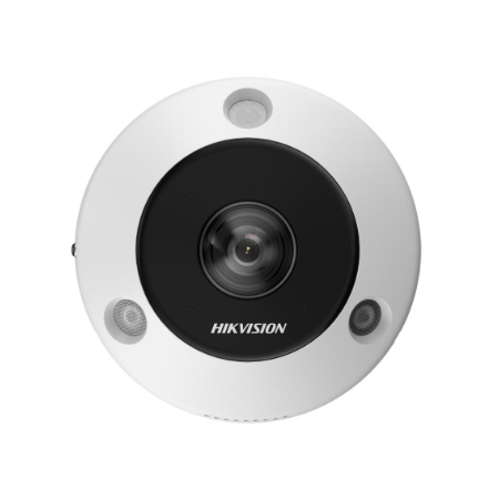 12MP Fisheye Camera | Panoramic 1.29mm Lens | IR 15m & Two-Way Audio | by HIKVISION