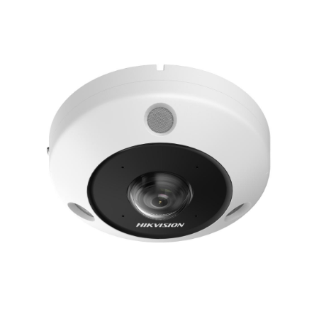 12MP Fisheye Camera | Panoramic 1.29mm Lens | IR 15m & Two-Way Audio | by HIKVISION