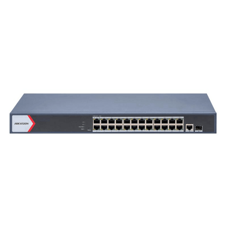 24 Port Managed Gigabit PoE Switch | 370W Power Budget | Long Range PoE | by HIKVISION
