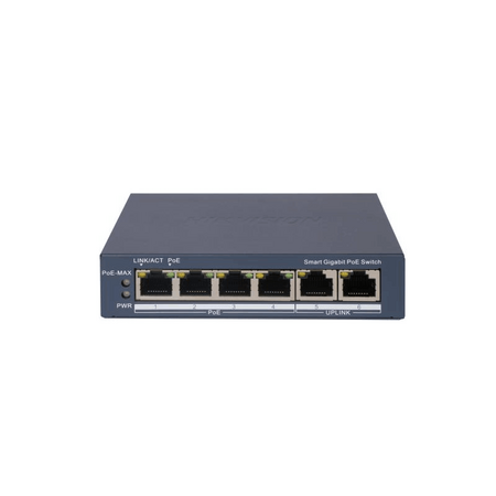4 Port Managed Gigabit PoE Switch | 60W Power Budget | VLAN Support & PoE Watchdog | by HIKVISION