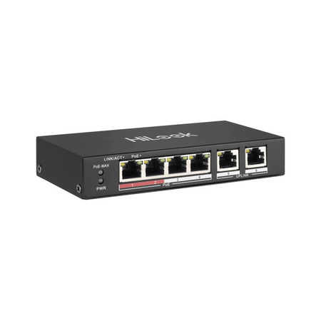 HIKVISION HILOOK 4 Port PoE Switch | 35W Output | 2 Uplinks | 6KV Surge Protection | by HIKVISION
