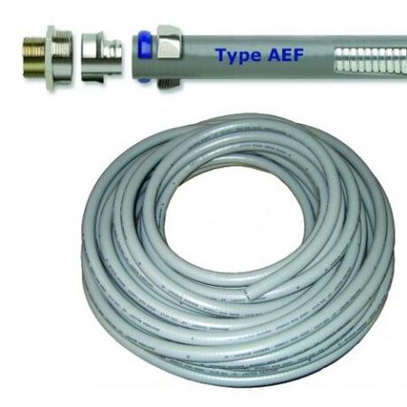 Flexible Metal Conduit Anaconda AEF Liquidtight Diameter 32mm Grey Length 15m