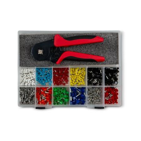 Bootlace Terminal Kit 891 Pieces Including 1x Crimper 0.25 - 6mm²