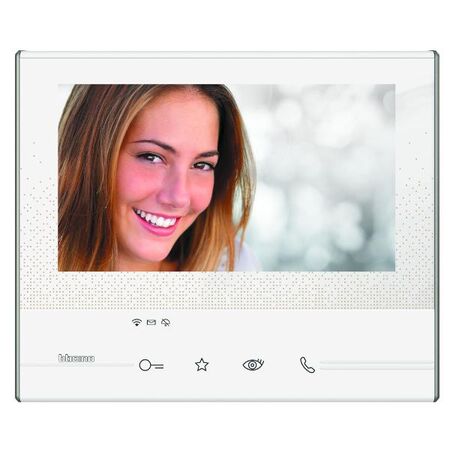 Bticino Classe 300 7 LCD Touch Screen Handsfree Video Internal Unit with Wi-Fi Light Finish