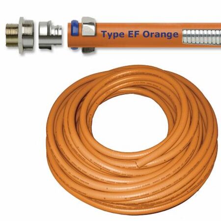 Flexible Metal Conduit Anaconda EF Liquidtight Diameter 25mm Orange Length 15m