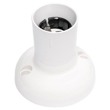 HPM Fixed Safety Bayonet B22 Batten Holder 68mm White
