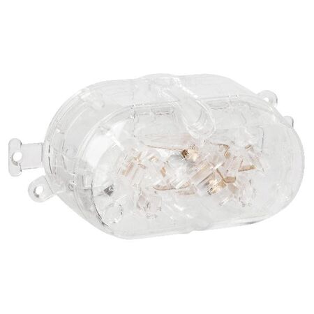HPM 10A 3 Flat Pins Double Plug Base Clear