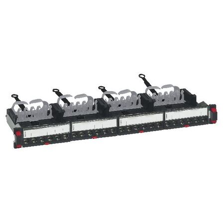 LCS³ Flat patch panel equipped with 24 RJ 45 connectors - 19 - 1U - Cat.6 A STP