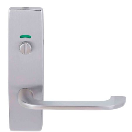 LOCKWOOD 1904 Square End Plate with Turn & 70 Lever | Solid Brass | Satin Chrome Finish | by Lockwood