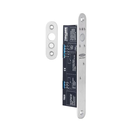 Lockwood TB25 Dropbolt Fail Secure Monitored | 12-24VDC | Stainless Steel Faceplate | 1000kg Holding Force | by Lockwood