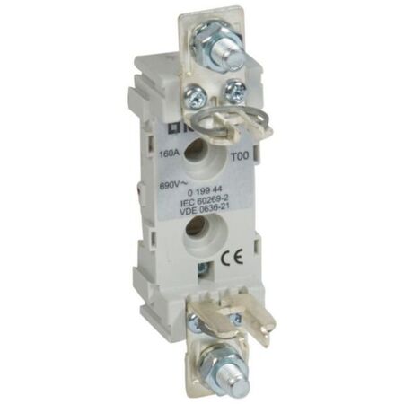 Base for blade type cartridge fuse - 1P bare - size 000/00 - 160 A