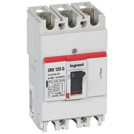 MCCB - DRX 125 - thermal magnetic - Icu 20 kA - 415 V~ - 3P - In 125 A