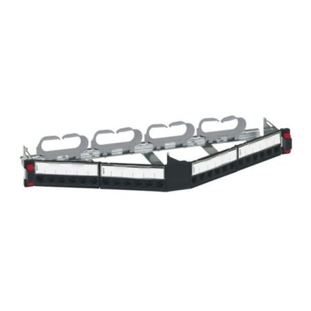 Angled Patch panel 19 inch - to be equipped with 24 RJ45