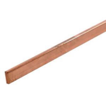 Copper bar non perforated - 12 x 4 mm - max. 180 A - L. 991.5 mm