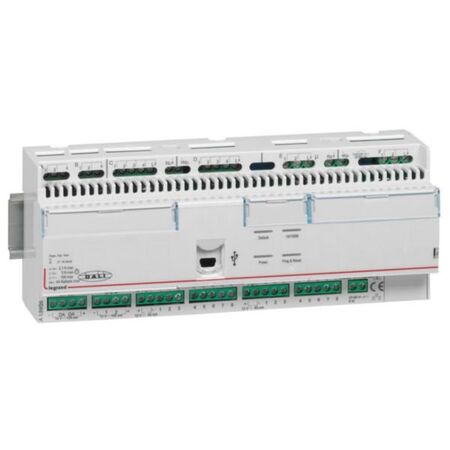 BACNET Hotel room controller unit with 16 inputs and 16 outputs for hotel room management - 12 DIN modules