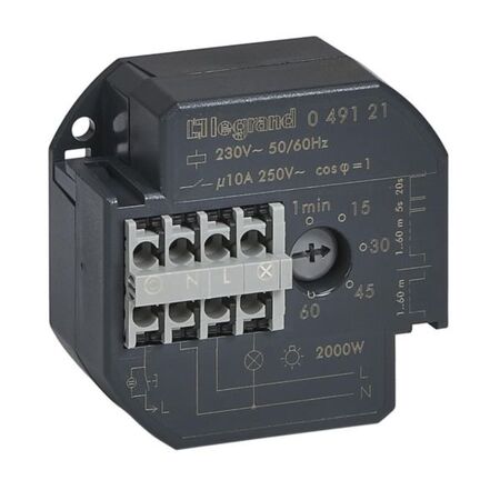 Single pole latching relay - silent - 10 A - surface-mounting - with timer