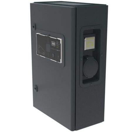 Metal charging station Green'up Premium 1Ph for 1 electric car- Mode 2 and  3 - Power 7,4kW 32A with DC protection