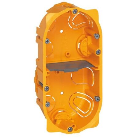 Batibox - Flush mounting box - 2 gang German std - depth 40 mm - dry partitions
