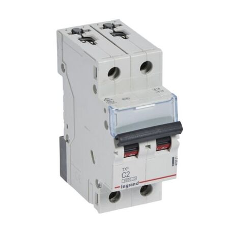 MCB TX3 6000A 2 pole 2A curve C