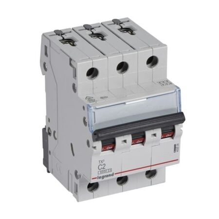 MCB TX3 6000A 3 pole 2A curve C