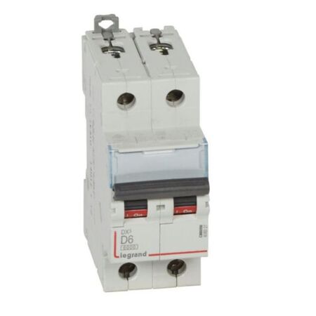 MCB DX3 6000A 2 pole 6A curve D