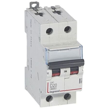 MCB DX3 6000A 2 pole 20A curve D