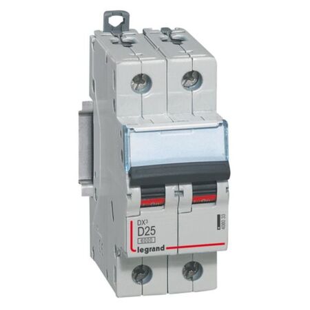 MCB DX3 6000A 2 pole 25A curve D