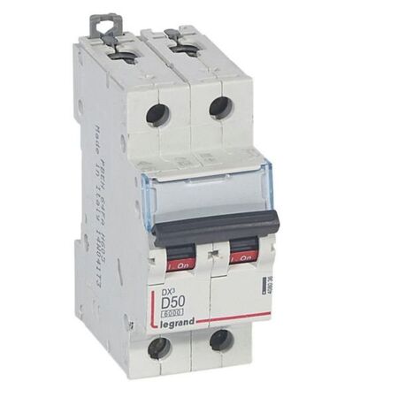 MCB DX3 6000A 2 pole 50A curve D