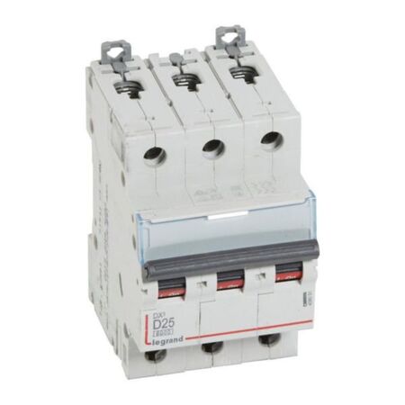 MCB DX3 6000A 3 pole 25A curve D