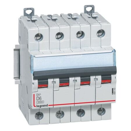 MCB DX3 6000A 4 pole 6A curve D