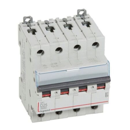 MCB DX3 6000A 4 pole 25A curve D