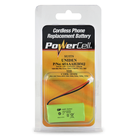2.4V NiMH Cordless Phone Battery BT694 | 650mAh Capacity | Rechargeable | Compatible with Telstra, Uniden, V-Tech | by Powercell