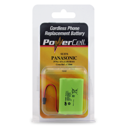 3.6V NiMH Cordless Phone Battery | 650mAh Capacity | Compatible with Panasonic & Uniden | by Powercell