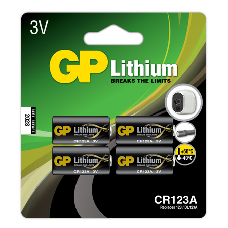 GP 3.0V 1500 mAh Lithium Battery | High Energy Density | Pack of 4 | by Powercell