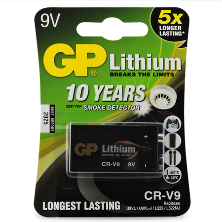 9V Lithium Battery | 1100mAh Capacity | Stable Voltage Output | Long Shelf Life | @Card of 1 | by Powercell