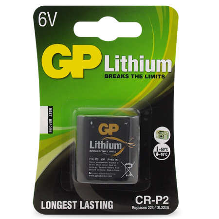 6V Lithium CR-P2 Battery | 1400mAh Capacity | Long-Lasting Power | Compact Size | @Card of 1 | by Powercell