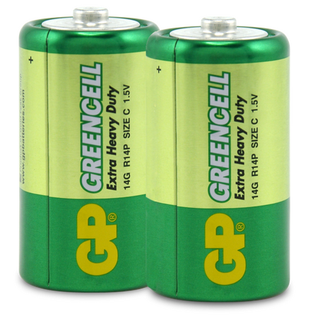 1.5V Extra Heavy Duty C Battery | Carbon Zinc Chemistry | Bulk Pack of 2 | by Powercell