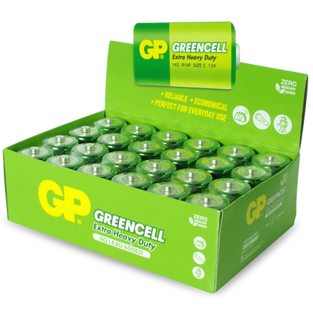 1.5V Extra Heavy Duty C Battery | Carbon Zinc Chemistry | Bulk Pack of 2 | by Powercell