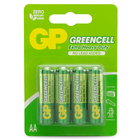 AA Carbon Zinc Battery | 1.5V Extra Heavy Duty | Reliable Performance | Pack of 4 | by Powercell