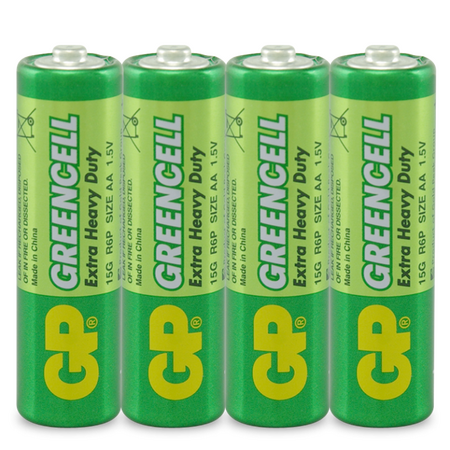 AA Extra Heavy Duty Battery | 1.5V Carbon Zinc | Bulk Shrink Pack of 4 | by Powercell