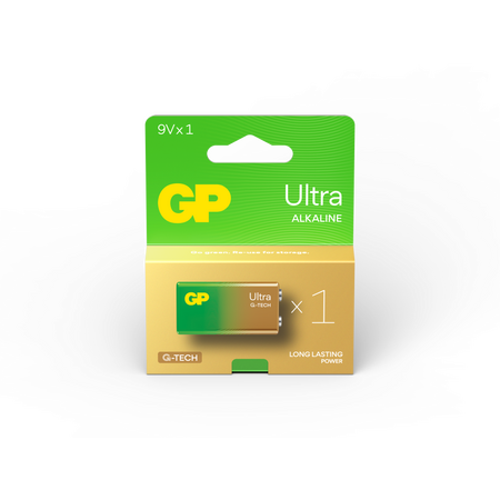 GP Ultra Alkaline 9V Battery | Long-Lasting Power | Compact Size | @Card of 1 | by Powercell